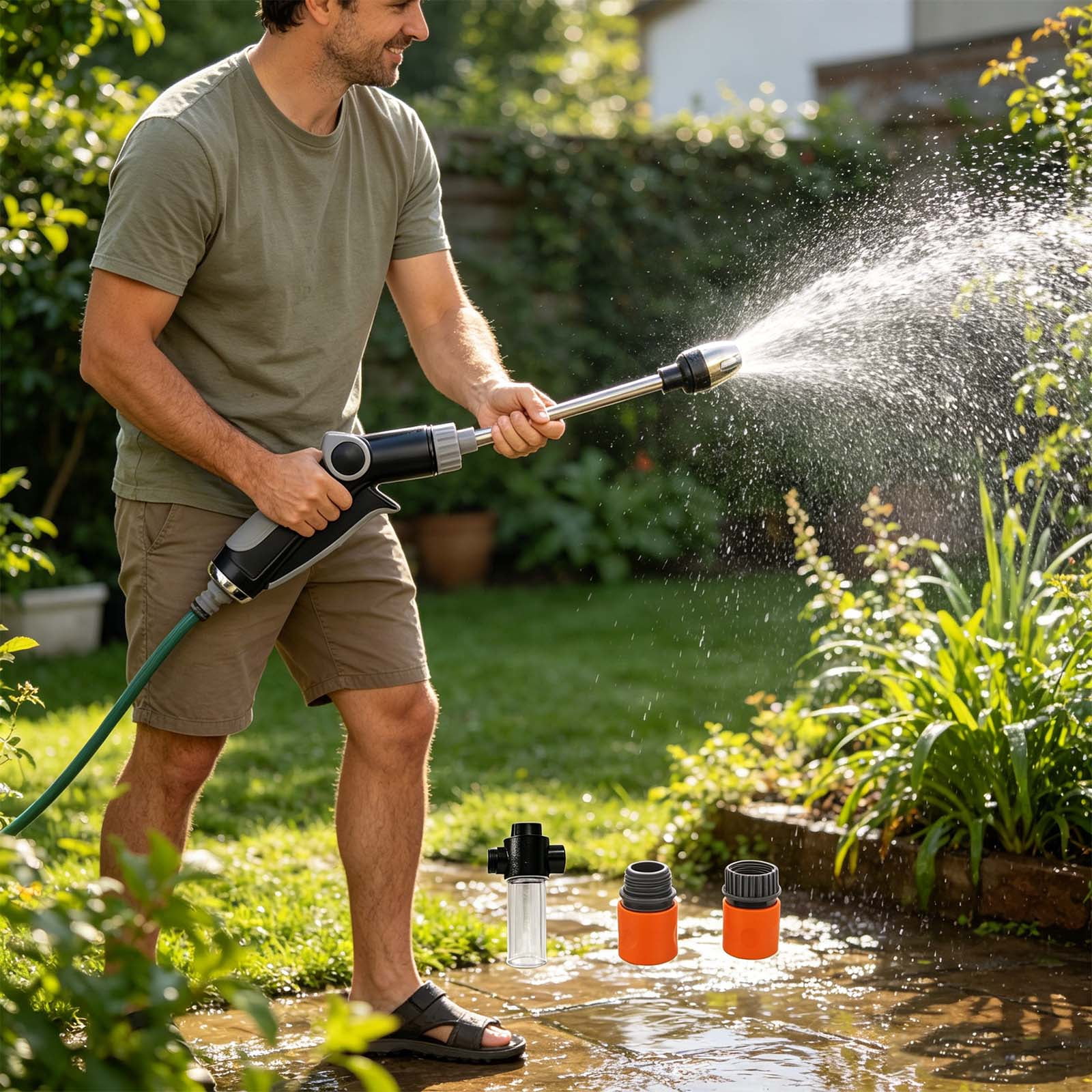 2026 Upgraded Pressure Washer, Turn Any Hose Into A High Pressure Water Cleaning Jet, Power Washer Hose Attachment for Garden Hose and Car Garden Yard Cleaning