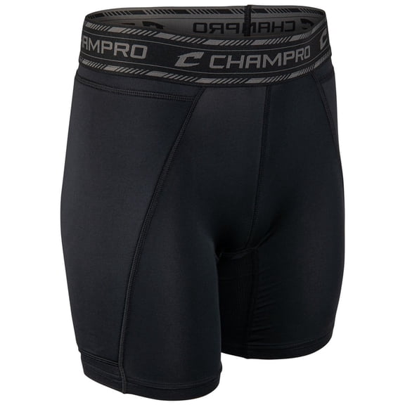 Champro Mens Take-Out Sliding Shorts Black M