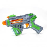 Kidplokio Sonic Space Blaster Toy Gun with Flashing Lights and Sounds, Green, Boys, Ages 3+