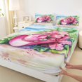 thumbnail image 3 of Homewish Boys Girls Cowgirl Floral Hat Twin Sheet Sets 3pcs,Exotic Style Twin Fitted Sheet Microfiber,Western Theme Breathable Flat Sheet,Super Cozy Room Decor, 3 of 7