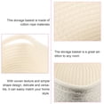 thumbnail image 4 of Cotton Rope Woven Storage Basket Desktop Storage Holder Home Storage Organizer with Handles, 4 of 7