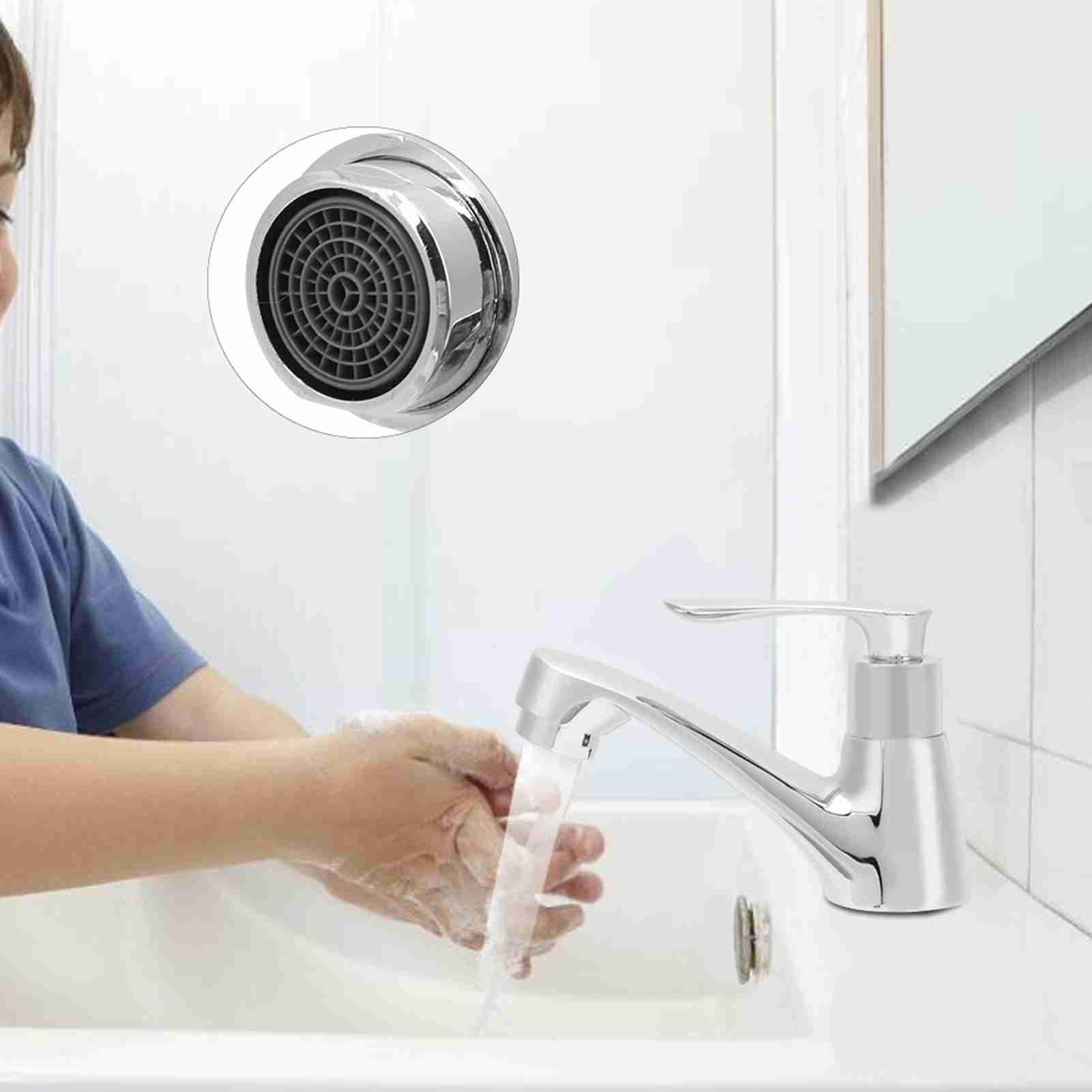 Rupoun G1/2in Household Zinc Alloy Single Handle Faucet Water Tap for Bathroom Kitchen Sink Basin 4.9 in / 12.5 cm