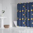 thumbnail image 2 of Blue Sun Moon Cloud Star Pattern Shower Curtain 72"x84" ,Bathroom Decorative Shower Curtains Set with 12 Hooks,Modern Waterproof Washable Shower Curtain, 2 of 6
