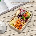thumbnail image 4 of Bento Box para adultos y niños: portátil, ligero, fácil de transportar, soporte para comida con cuchara y tenedor, duradero, a prueba de fugas, 4 of 5