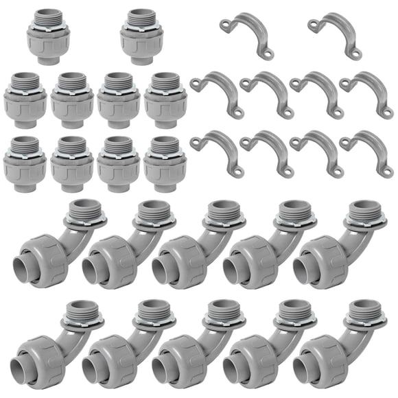 Conector de conductos eléctricos Yariwiz de PVC de 1 pulgada (30 unidades)
