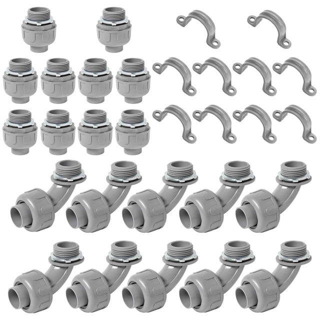 Conector de conductos eléctricos Yariwiz de PVC de 1 pulgada (30 unidades)
