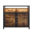 thumbnail image 7 of Modern Dog Crate Furniture, Sturdy Wooden Dog Kennel Furniture Dog Crate with Drawers and 2 Bowls, Storage and Anti-Chew ,Indoor Medium / Large Dog Crate Furniture Large Breed, 7 of 7