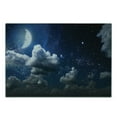 thumbnail image 3 of Clouds Cutting Board, Celestial Solar Night Scene Stars Moon and Clouds Heaven Place in Cosmos Theme, Decorative Tempered Glass Cutting and Serving Board, Small Size, Dark Blue White, by Ambesonne, 3 of 5