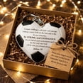 thumbnail image 4 of Heart Soccer Keychain, Faiths In The Game Sport Theme Keychain 2D Acrylic Heart Football Keychain with Motivational Cards for Friends Adults Athlete Sports Enthusiast, 4 of 6
