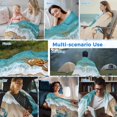 thumbnail image 5 of Ocean Crab Cooling Blanket,Lightweight Breathable Summer Throw Blanket with Double Sided Cold Effect,Beach Starfish Seashore Gradient Sea Waves Picnic Blankets Bed Sheet for Hot Sleepers 30"x40", 5 of 8
