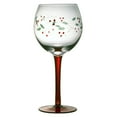 thumbnail image 5 of Pfaltzgraff Winterberry 13 oz Hand Painted Glass Wine Goblets, Set or 4, 5 of 7