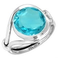 thumbnail image 1 of 925 Silver Ring For Women - Girls Blue Quartz Stone Silver Ring Size 8 December Birthstone Boho Silver Ring Size 8 Gift For Women On Wedding 925 Silver Jewelry With Gemstone, 1 of 5