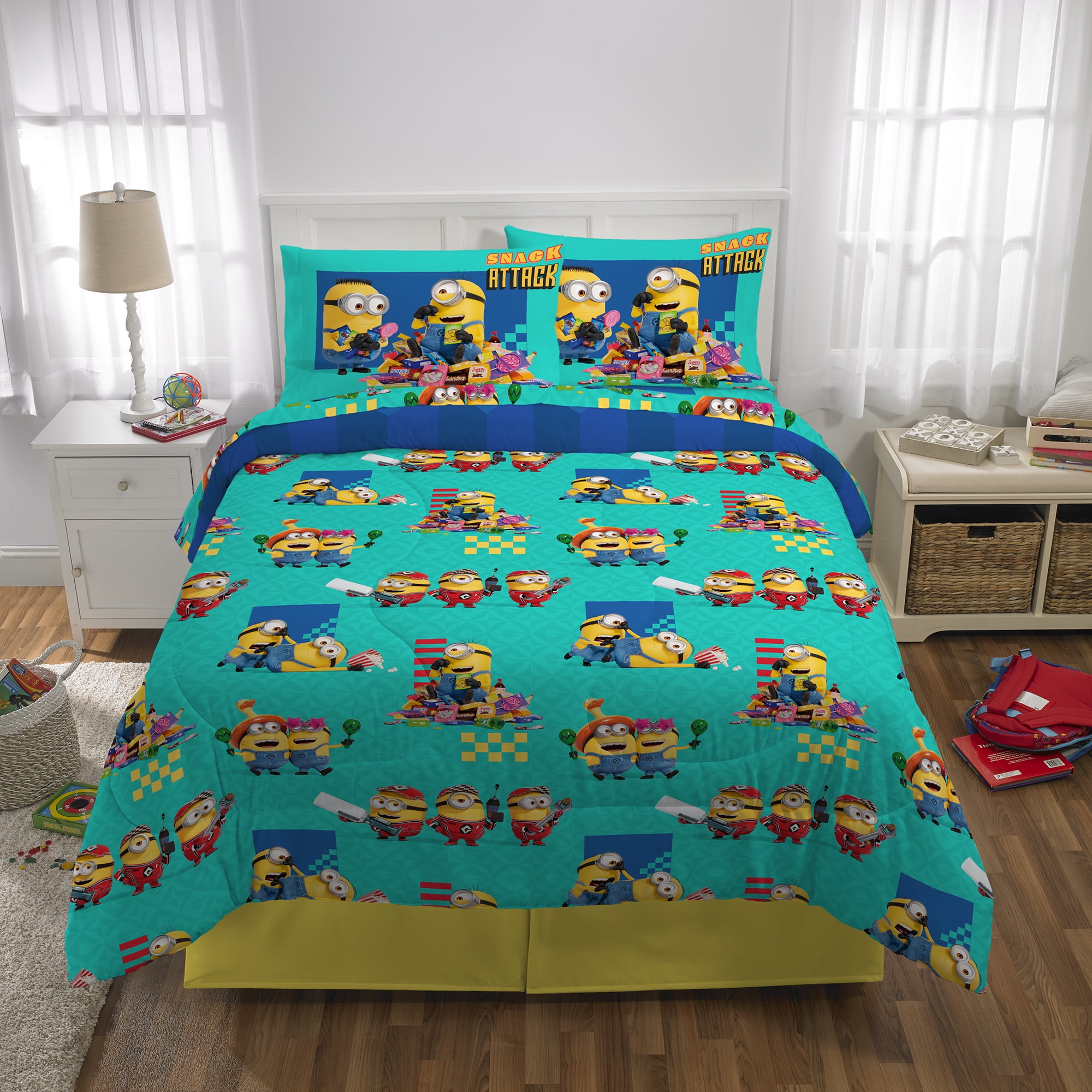 Minions Kids Full Bed in a Bag, Comforter and Sheets, Universal