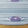 thumbnail image 4 of SAFAVIEH Tacoma Kids Friendly Monsters Behind Shades Area Rug, Gray/Blue, 5' x 5' Round, 4 of 8