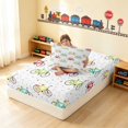 thumbnail image 4 of Erosebridal Bicycle Twin Sheets, Cycling Bedding, White Colorful 3 Pieces (1 Flat Sheet, 1 Fitted Sheet and 1 Pillowcase), 4 of 6