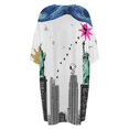 thumbnail image 5 of New York City Skyline with Stars Sleepshirts For Sleeping Travels Loose Sleepdress Pajama Dress Soft Nightdress Sleepwear, 5 of 7