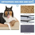 thumbnail image 5 of PayUSD Dog Bed for Large Medium Small Dogs Orthopedic Dog Sofa Bed Non Slip Pet Couch with Removable Washable Cover Supportive Egg Crate Foam S to XL, Khaki, 5 of 9