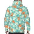 thumbnail image 7 of Naloa Cute Sloth on Floral Tree Men's Casual Hooded Collar Drawstring Hoodies Pullover Sweatshirts Casual Long Sleeve Shirts-Small, 7 of 7