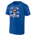 thumbnail image 2 of Men's Jacob deGrom Royal Texas Rangers Caricature T-Shirt, 2 of 3