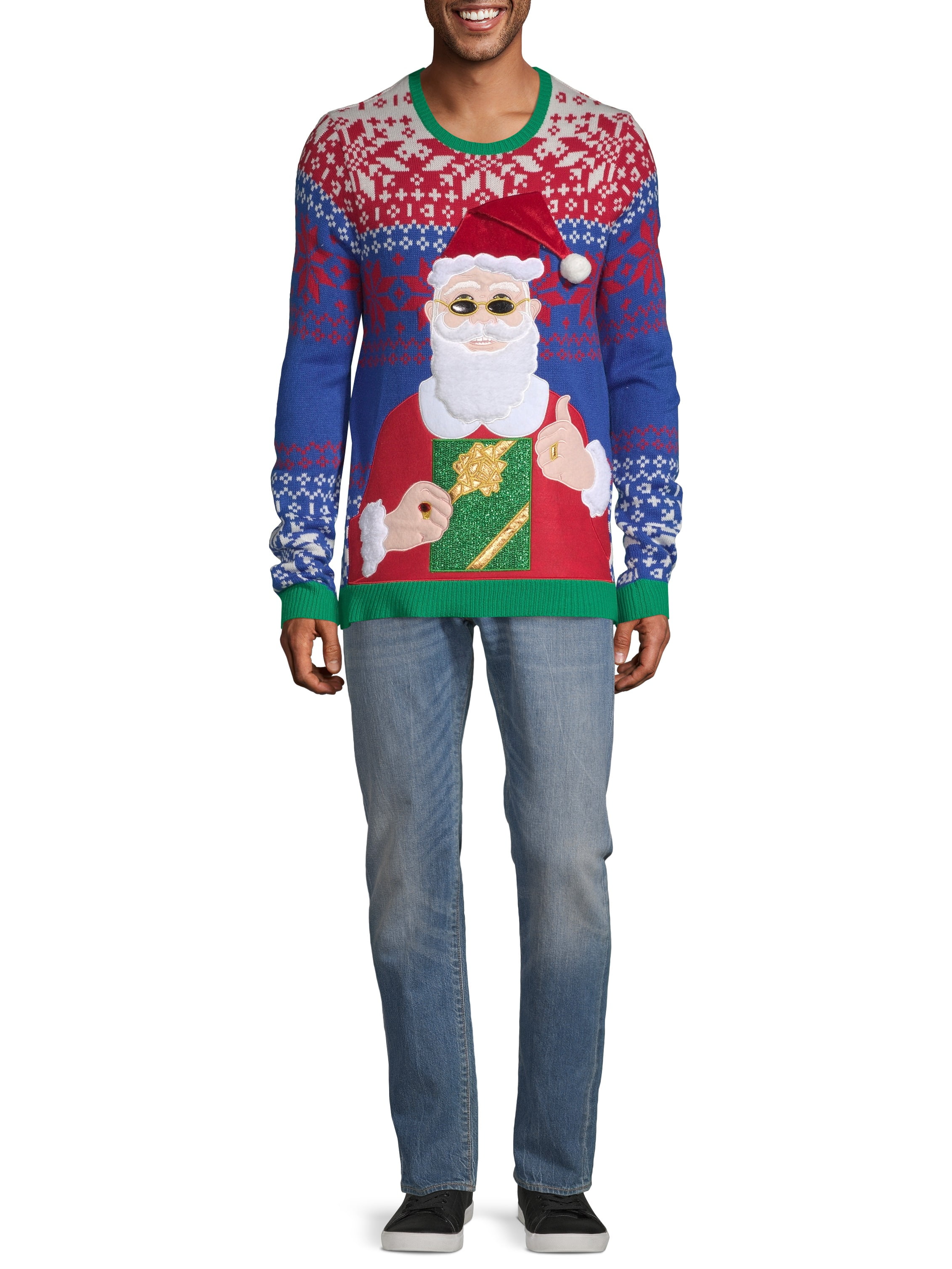 Tcombo Robot Santa Ugly Christmas Sweater Kids Pajama Set
