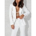 thumbnail image 5 of Women'S Two Piece Suits - Business Blazer Pants Suit Set, Professional Work Outfit for Office White XXXL, 5 of 9