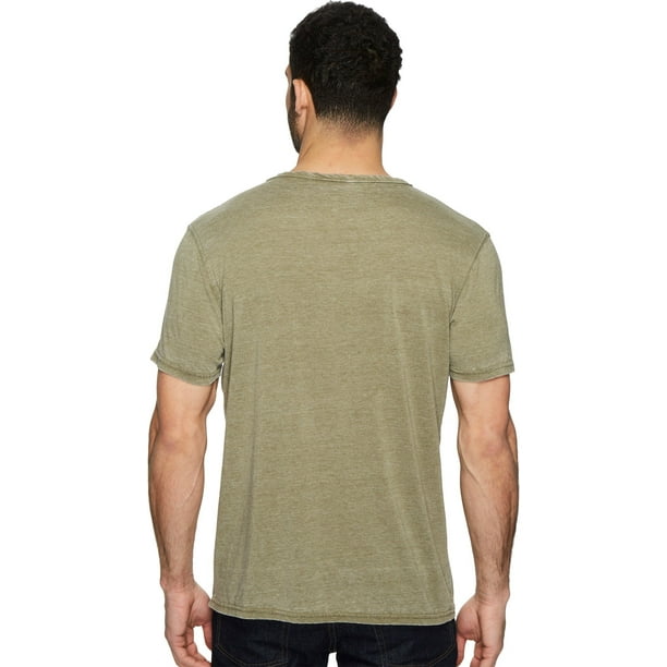 Lucky Brand Men's Burnout Button Notch Neck Shirt, Dark Olive, S :  : Clothing, Shoes & Accessories