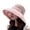 Pink, variant on Womens Sun Hat Coral Color Mesh Knit With Floral Lining Wide Brim Breathable Adjustable Casual Daily Hats
