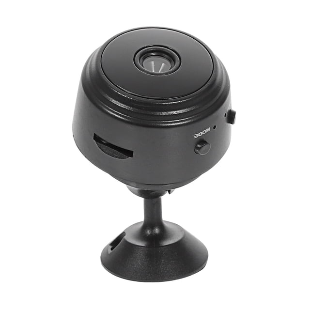 FELTECHELECTR Mini cámara inalámbrica de visión nocturna inteligente WIFI 1080P con monitor remoto para el hogar (negro)