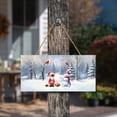 thumbnail image 3 of Hello Winter Siamese Football Snowman Welcome Snowy Morning Landscape Wood Sign Cat Lover Kitten Owner Gifts Hanging Wall Home Decor - 01012, 3 of 5