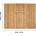 thumbnail image 3 of Foldable Wooden Sofa Arm Tray Removable Couch Armrest Table for Drinks, Snacks Remote Double Sided Use, Anti Slip Space Saving Design for Living Room, Bed, or Travel, 3 of 9