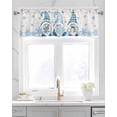 thumbnail image 2 of Faux Linen Valances for Windows Christmas Snowflake Dwarf Elf Gift Curtains Valance Light Filtering Rod Pocket Small Window Treatment for Kitchen Living Room Bedroom 54x18In, 2 of 6