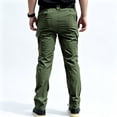 thumbnail image 2 of Men's Cargo Pants Solid Color Durable Multi‑Purpose Casual Bottoms S‑XXL, 2 of 8