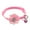 Pink, variant on Pet Collar Inlaid Rhinestone Dress Up Beautiful Pet Dogs Cat Breakaway Floral Collar with Bell for Christmas