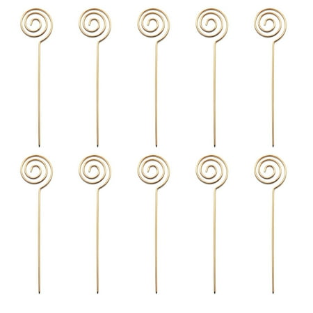

Etereauty 10pcs Cocktail Sticks Circle Cocktail Picks Fruit Pick Stainless Steel Pick
