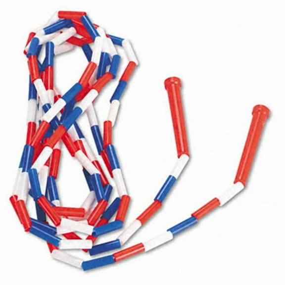 Segmented Plastic Jump Rope  16-ft.  Red/Blue/White