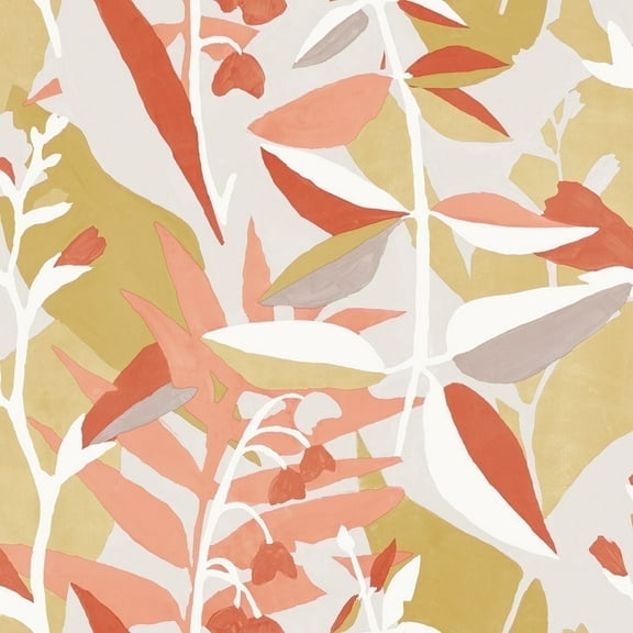 Tempaper Petite Garden Party Pink Tropical Peel and Stick Wallpaper, 20.5" x 16.5'