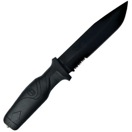 Smith & Wesson 1100071 Search & Rescue Black Polymer 6" 8Cr13MoV Fixed Knife