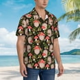 thumbnail image 3 of Pofeuu Edgehog and Mushrooms Print Hawaiian Shirt for Men Sleeves Casual Button Down Summer Beach Dress Shirts T-Shirts,3X-Large, 3 of 7