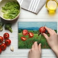 thumbnail image 4 of Horses Cutting Board, Various Kinds of Horses Eating Grass in Field Mountain Landscape Rural Scene Print, Decorative Tempered Glass Cutting and Serving Board, Small Size, Multicolor, by Ambesonne, 4 of 5