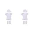 thumbnail image 1 of ZLight Cute and White Short Sleeve Jumpsuit and Hat Set for 26-28cm Baby Dolls Adorable Rompers Style A 2Set, 1 of 6