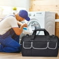 thumbnail image 4 of Tool Storage Bag, Multifunctional Adjustable Tool Tote Bag, Gray Waterproof Wear-Resistant Workshop For Job Site Electrician Home, 4 of 8