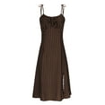 thumbnail image 6 of Sakmal Womens Dresses Spring Side Split Sundress Sexy Midi Dress Polka Dot Sleeveless Dresses, 6 of 7