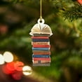 thumbnail image 3 of KCEHTA Book Christmas Ornaments, Book Lover Christmas Ornaments, Library Ornament, Personalized Book Christmas Tree Hanging Ornaments Christmas Gifts for Book Lovers, Librarian, 3 of 6