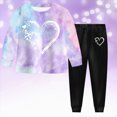 thumbnail image 2 of Toddler Baby Girls Winter Clothing Sets 2T 3T 4T 5T 6T 7T 8T Girl Clothes Long Sleeve Toddler Girls Clothes Tie-Dye Hoodie and Girls Leggings 2 Piece Fall Outfits Light Purple Size 3-4 Years, 2 of 9