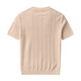 thumbnail image 5 of FOPSUFGWFO Men's T-Shirts Short Sleeve Knit Casual Tops Solid Color Soft Loose Fit Pullover Crew Neck Blouses For Work Gym XL, 5 of 5