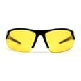 thumbnail image 3 of Mens Night Driving Yellow Lens Half Rim Sport Wrap Plastic Sunglasses, 3 of 4