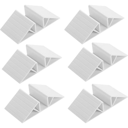 6 PCS White Plastic Triangle Support Feet for Pet and Baby Gates, Fences - Reinforcement Fittings for Free-Standing Dog Gates and Configurable Wood Panels