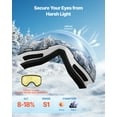 thumbnail image 3 of VEVOR Frameless Ski Goggles, Magnet Cylindrical Lens with Pink Revo Coating, OTG Anti fog Snow Goggles for Men Women Youth, TPU Frame & Ventilation Structure, Fit for Skiing, Skating, Snowboarding, 3 of 9