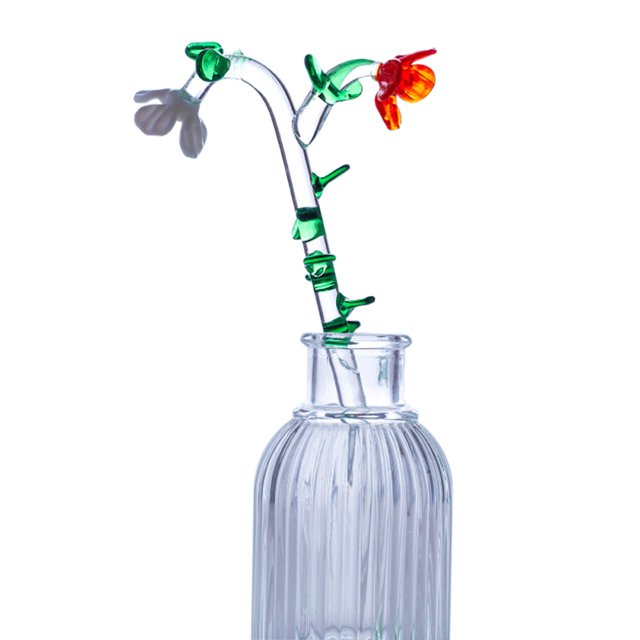 Ramo de flores de cristal soplado a mano para oficina, familia, hogar, fiesta, adorno decorativo