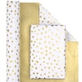 thumbnail image 2 of Papel de regalo WRAPAHOLIC 43 x 10 m reversible con lunares dorados, 2 of 8